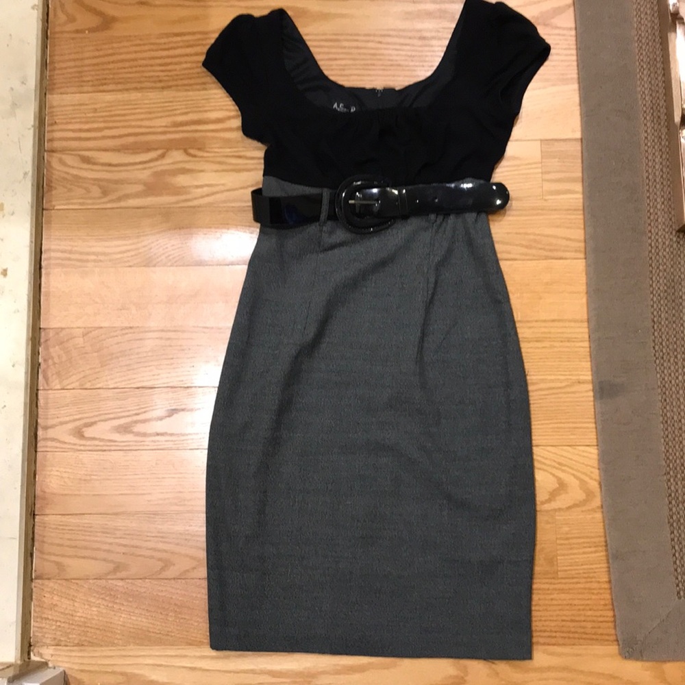 Black and grey business casual dress